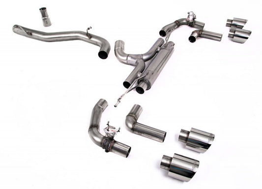 Catback výfuk bez klapek 80mm VW Golf R Mk8 2.0 TSI OPF/GPF Milltek Sport