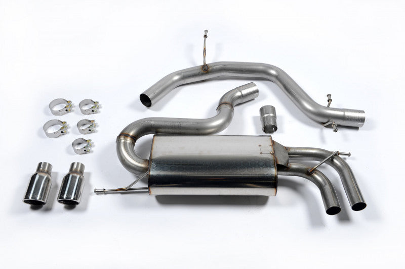 Catback výfuk SEAT leon FR 2.0 TFSI Milltek Sport - bez rezonátoru / leštěná dvojitá koncovka SSXVW147