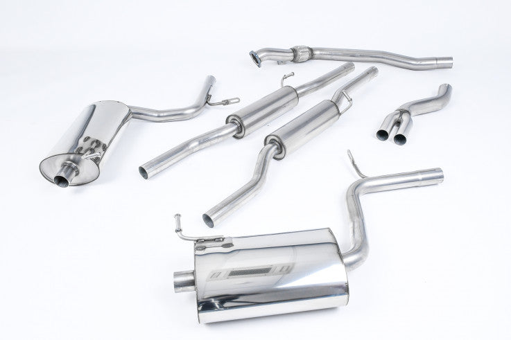 Catback výfuk AUDI A4 B6 quattro 1.8T (190 PS) Milltek Sport - s rezonátorem / leštěné koncovky 90mm JET SSXAU034