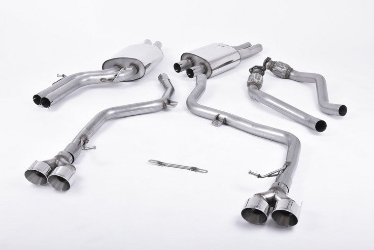 Milltek Sport RACE Catback výfuk AUDI S5 3.0 TFSI B8.5 2012+ Coupe/Cabrio - leštěné koncovky SSXAU409