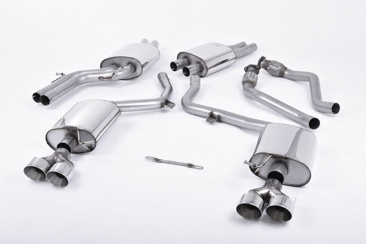 Milltek Sport Catback výfuk AUDI S5 3.0 TFSI B8.5 2012+ Coupe/Cabrio - leštěné kulaté koncovky SSXAU410