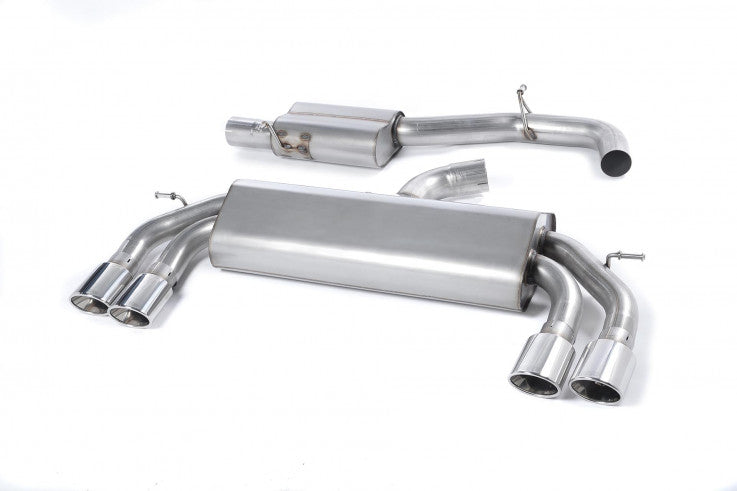 Catback výfuk Audi S3 8V (3dv.) 2.0 TFSI Milltek Sport - s rezonátorem / oválné leštěné koncovky SSXAU526