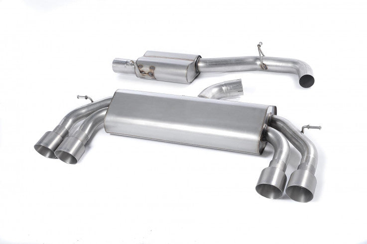Catback výfuk Audi S3 8V (3dv.) 2.0 TFSI Milltek Sport - s rezonátorem / kulaté titanové koncovky SSXAU529
