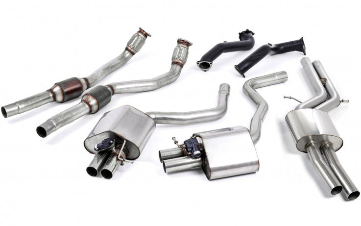 Turboback výfuk AUDI RS6 a RS7 C7 4.0 TFSI Milltek Sport - s katalyzátorem / s rezonátorem - SSXAU596