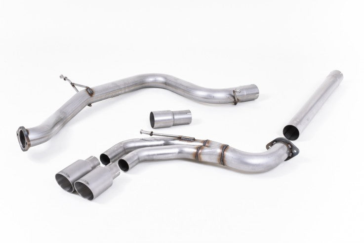 Catback výfuk VW Golf 7 GTD 2,0 TDI Milltek Sport - bez rezonátoru / titanové koncovky SSXVW340