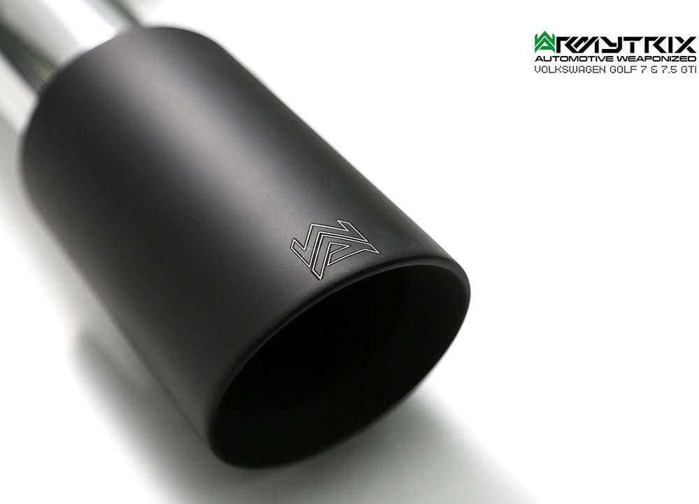 Armytrix dvojitá matně černá koncovka výfuku (2x89mm) pro Volkswagen Golf 7.5 GTI 2.0 Turbo (2013-)