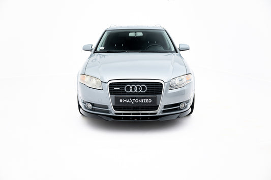 Maxton Design spoiler pod přední nárazník ver.1 pro Audi A4 B7, černý lesklý plast ABS