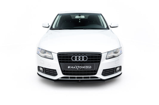 Maxton Design spoiler pod přední nárazník ver.2 pro Audi A4 B8, černý lesklý plast ABS