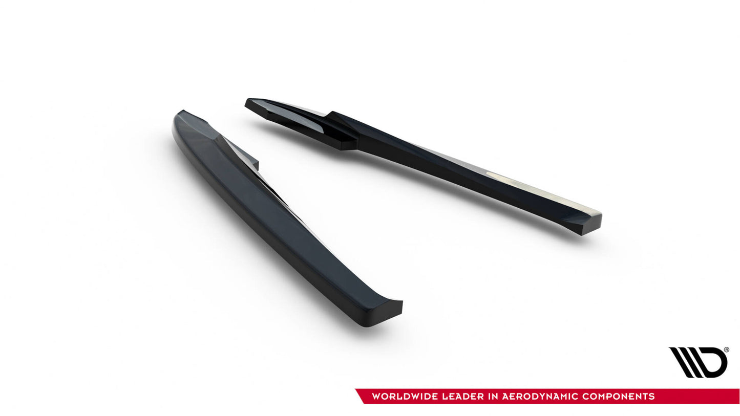 Maxton Design boční difuzory pod zadní nárazník ver.2 pro Audi A4 B8, černý lesklý plast ABS, Sedan / Avant