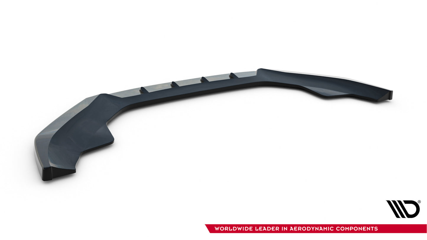 Maxton Design spoiler pod přední nárazník ver.1 pro Audi A4 B8 Facelift, černý lesklý plast ABS