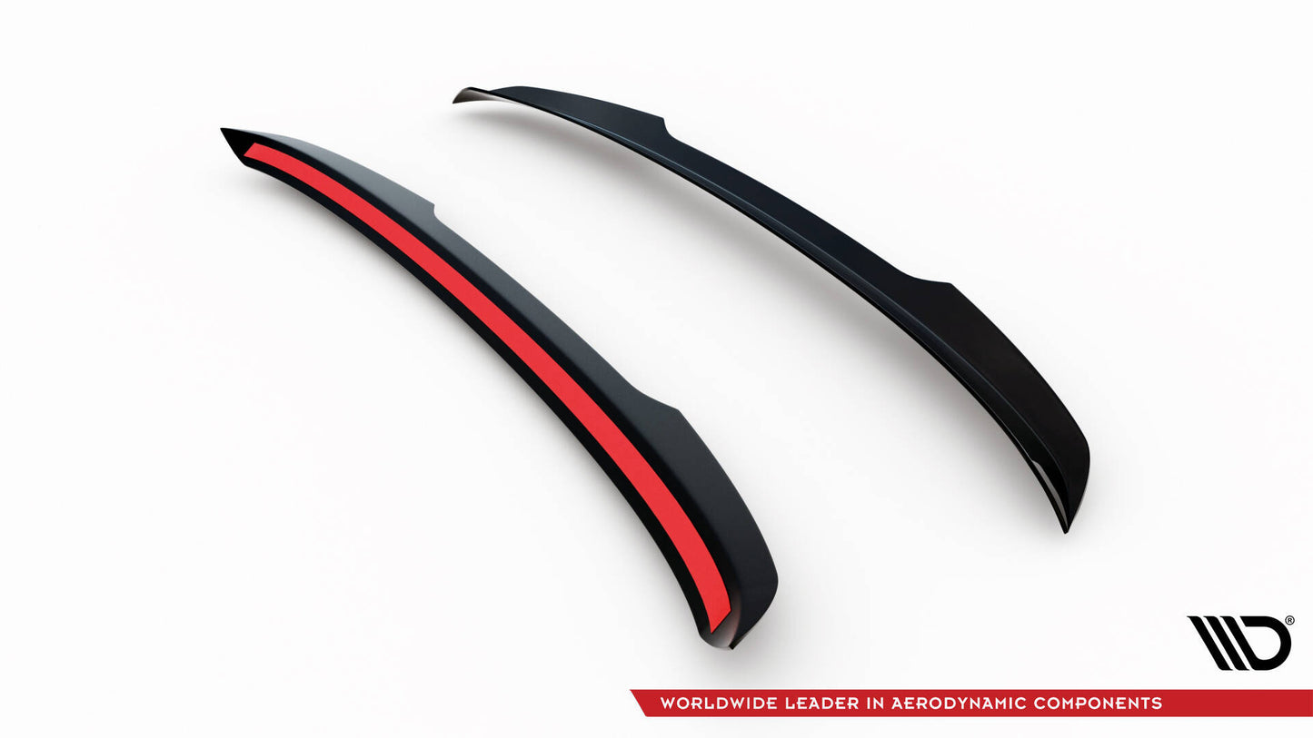Maxton Design prodloužení spoileru pro Audi A4/S4 B8 FL, černý lesklý plast ABS, Avant S-Line
