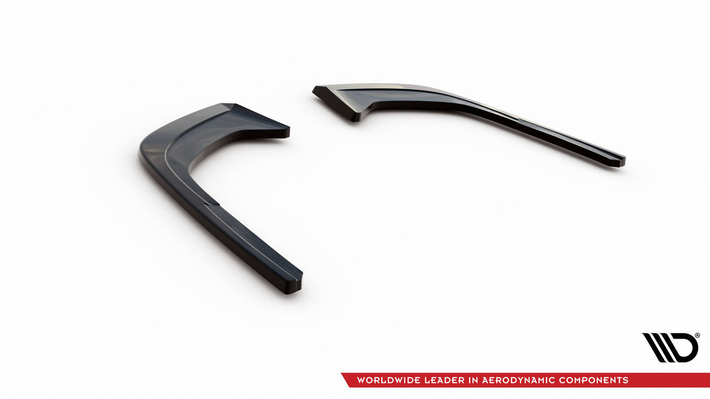 Maxton Design boční difuzory pod zadní nárazník pro Audi A4 B9 FL, černý lesklý plast ABS