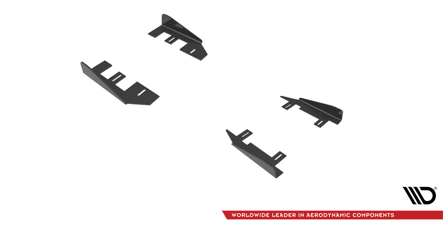 Maxton Design křidélka bočních difuzorů pro Audi A3 8Y, černý lesklý plast ABS