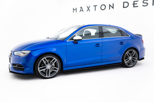 Maxton Design "Street Pro" difuzory pod boční prahy pro Audi A3 8V, plast ABS bez povrchové úpravy, S-Line Sedan