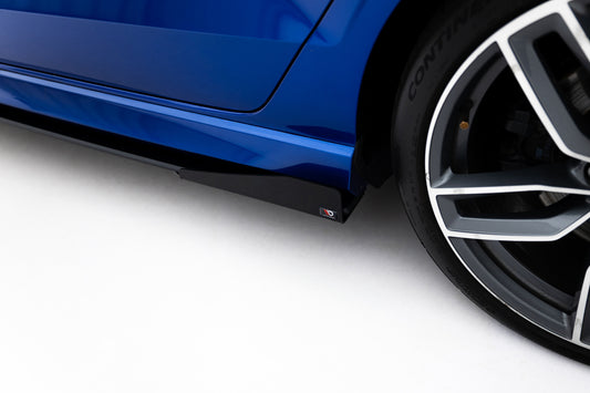 Maxton Design křidélka bočních difuzorů pro Audi A3 8V, černý lesklý plast ABS, sedan S-Line