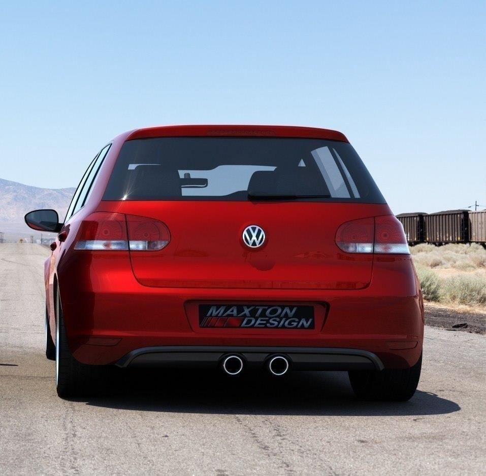 Maxton Design vložka zadního nárazníku pro Volkswagen Golf Mk6, plast ABS bez povrchové úpravy, Golf V R32 look