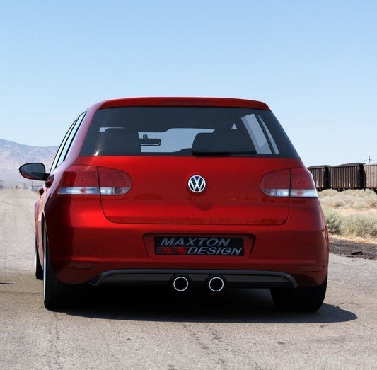 Maxton Design vložka zadního nárazníku pro Volkswagen Golf Mk6, plast ABS bez povrchové úpravy, Golf V R32 look