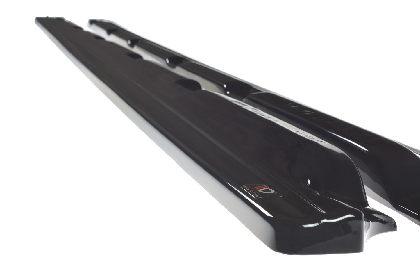 Maxton Design difuzory pod boční prahy pro Volkswagen Golf Mk7 Facelift, černý lesklý plast ABS