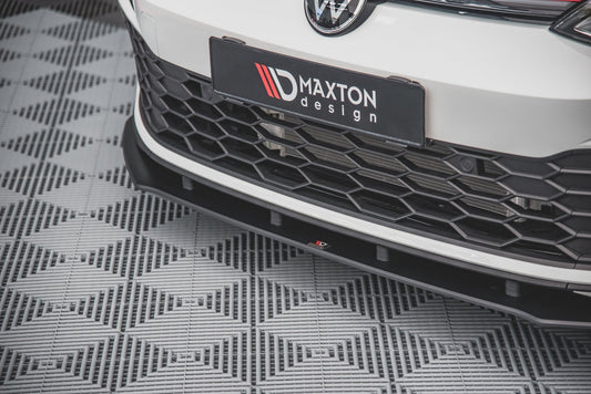 Maxton Design "Racing durability" spoiler pod přední nárazník pro Volkswagen Golf GTD Mk8, plast ABS bez povrchové úpravy
