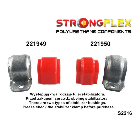 STRONGFLEX 221950B: Přední / zadní silentblok stabilizátoru pro Audi