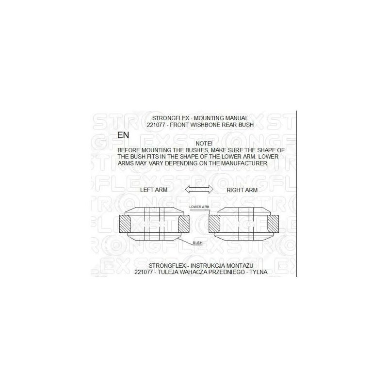 STRONGFLEX 226018B: Přední náprava - sada silentbloků pro Audi