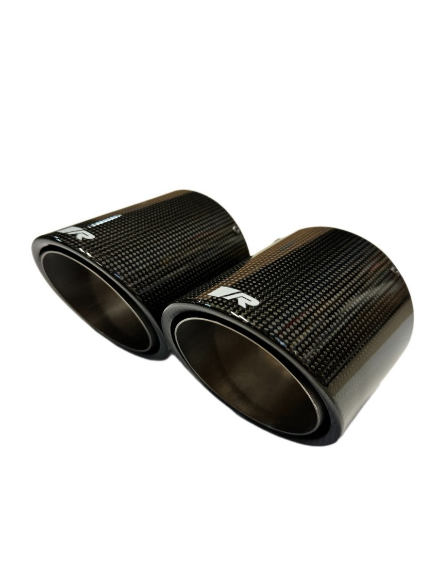 Remus - Sada 4 ks karbon - titanových koncovek - LESKLÉ