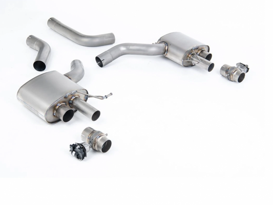 Titanový Klapkový Axle back k výfuk AUDI RS6 a RS7 C8 4.0 TFSI V8 Axle Back Milltek Sport - SSXAU1048