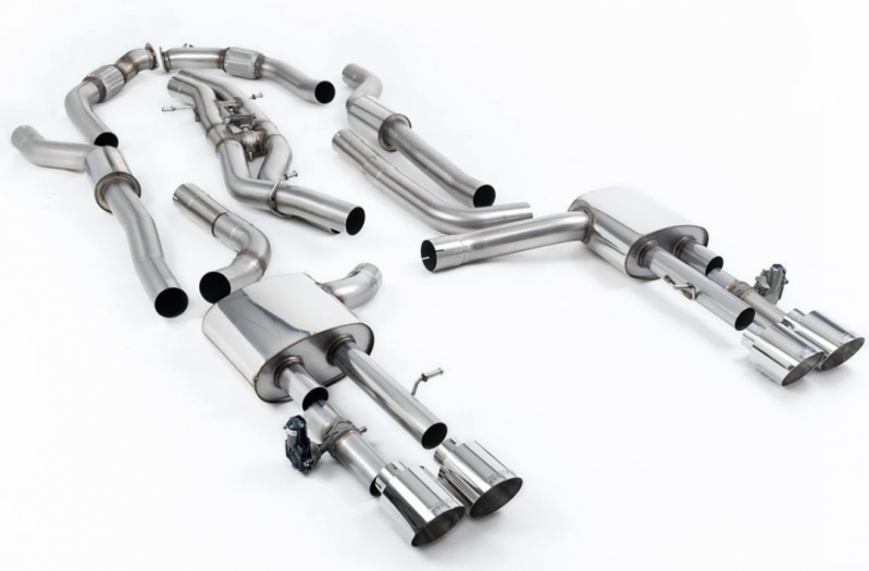 Klapkový catback (non OPF/GPF) výfuk AUDI S8 D5 Long 4.0 TFSI V8 Milltek Sport - Tišší