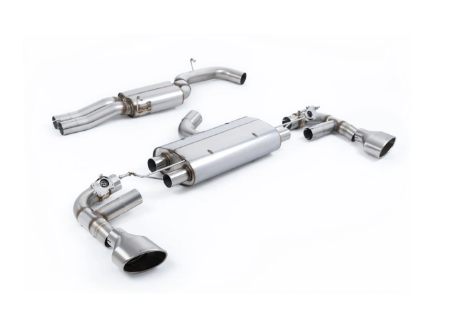 80mm Klapkový catback výfuk AUDI TT RS 8S 2.5 TFSI Milltek Sport