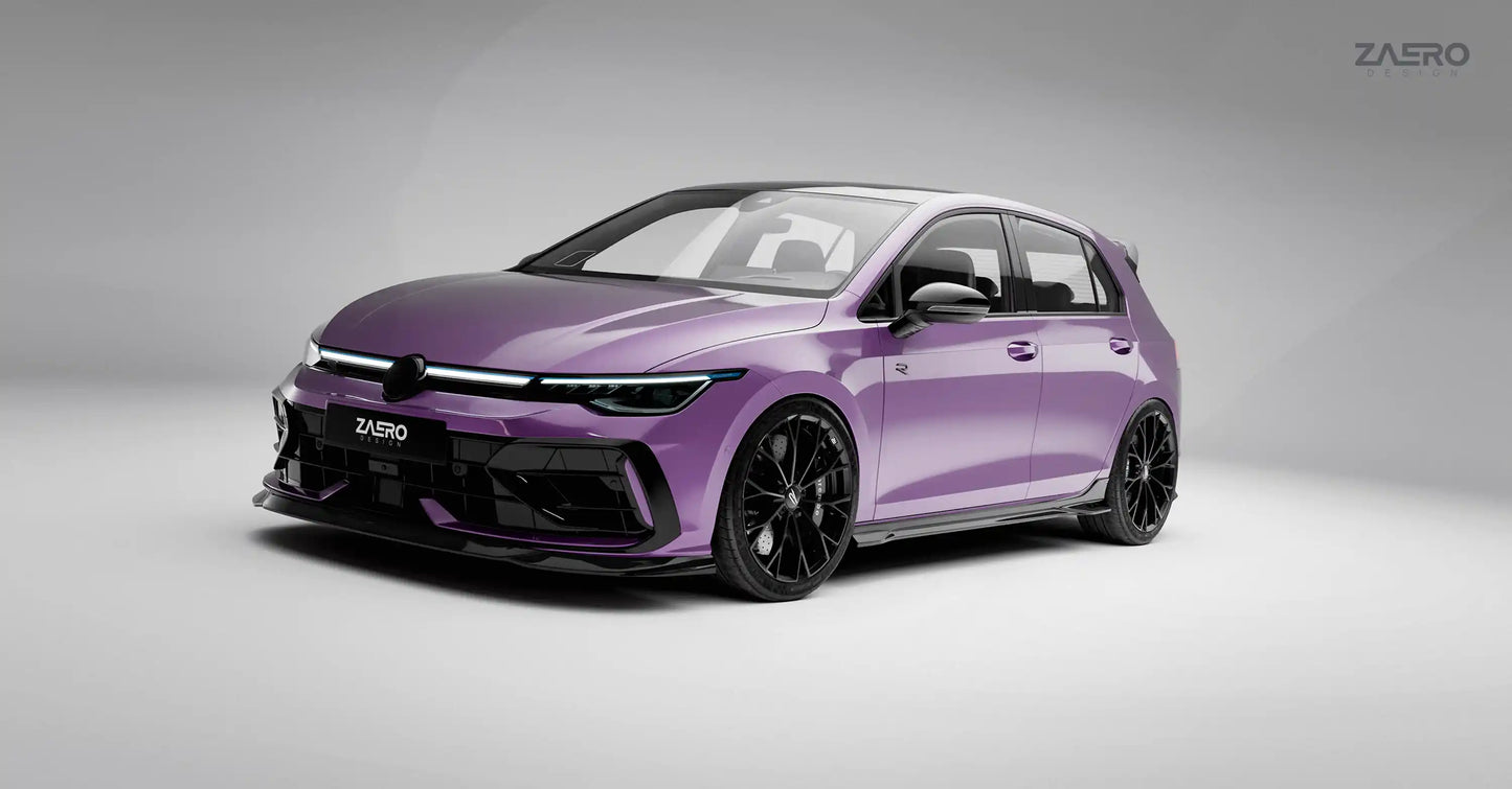 EVO-1 spoiler pod přední nárazník pro VW Golf 8.5 R (facelift)