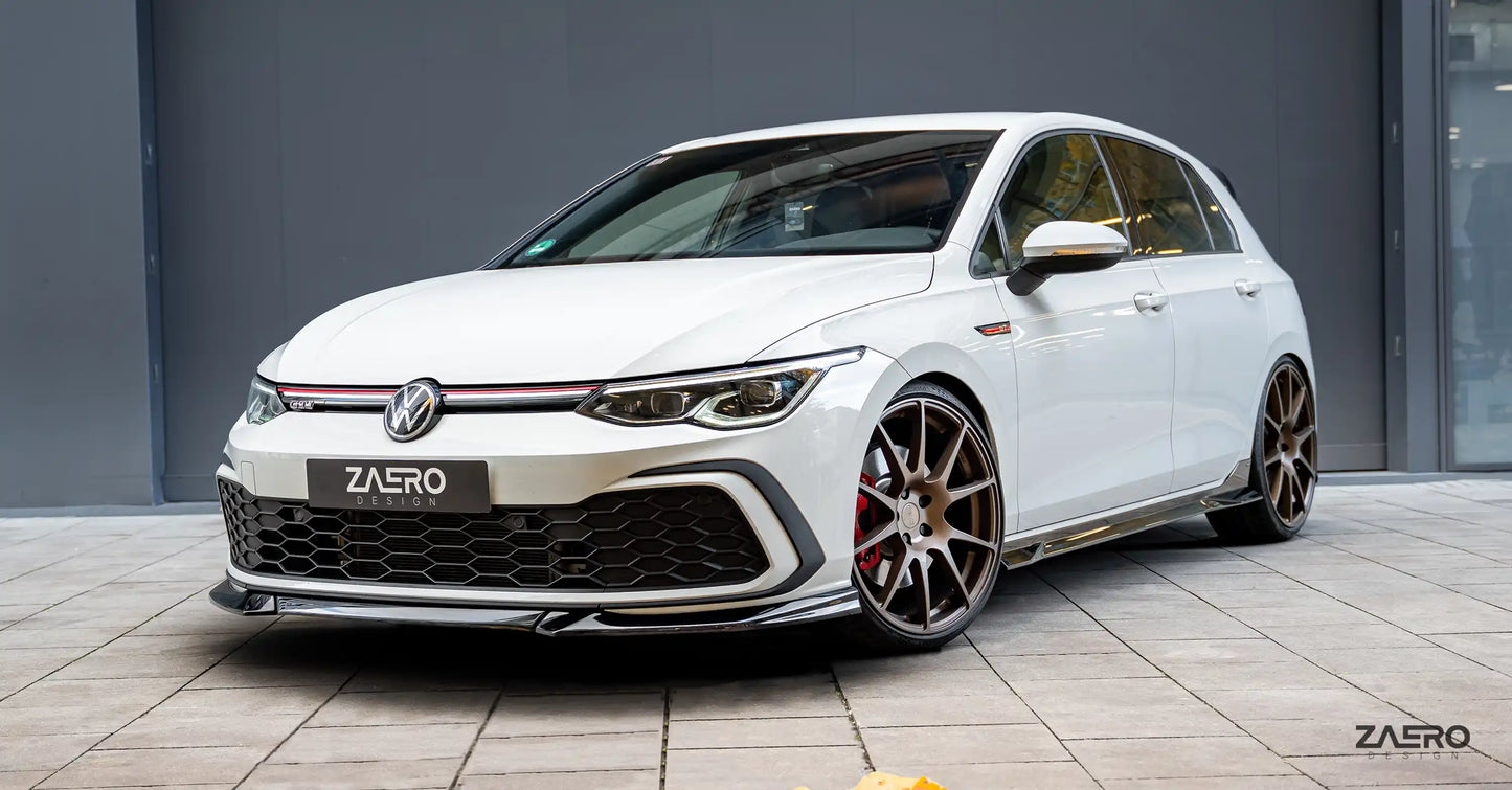 EVO-1 spoiler pod přední nárazník pro VW Golf 8 GTI | GTD | GTE