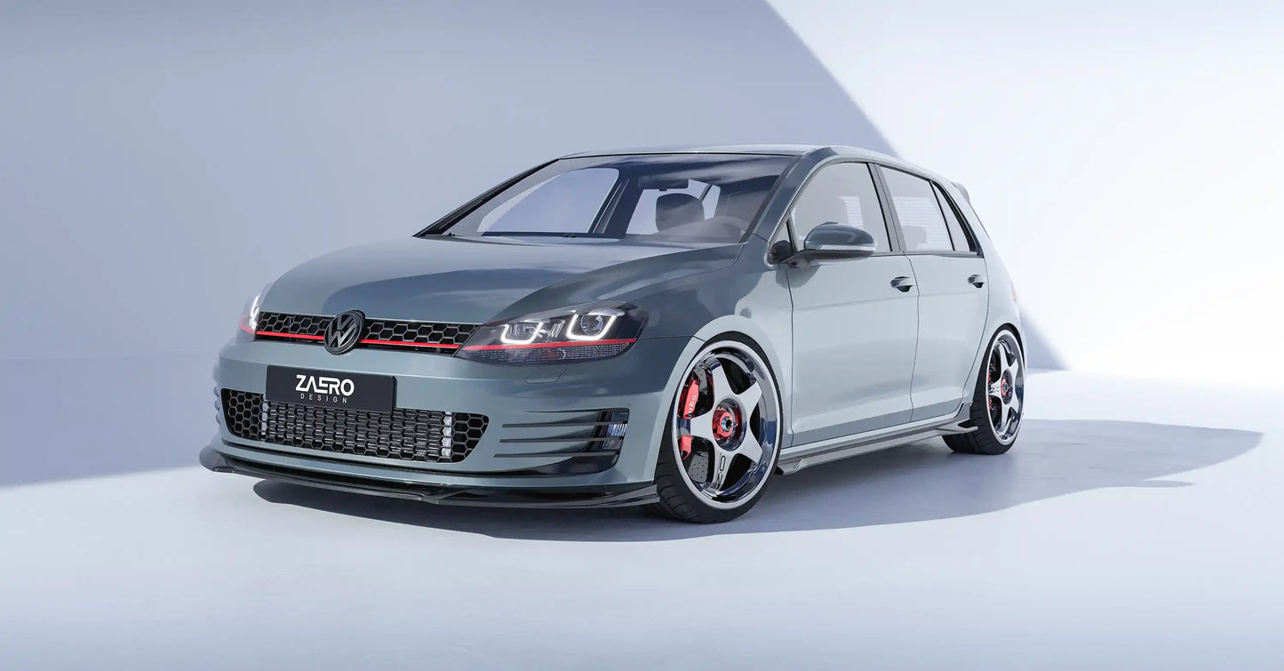 EVO-1 spoiler pod přední nárazník pro VW Golf 7 GTI | GTD (prefacelift)