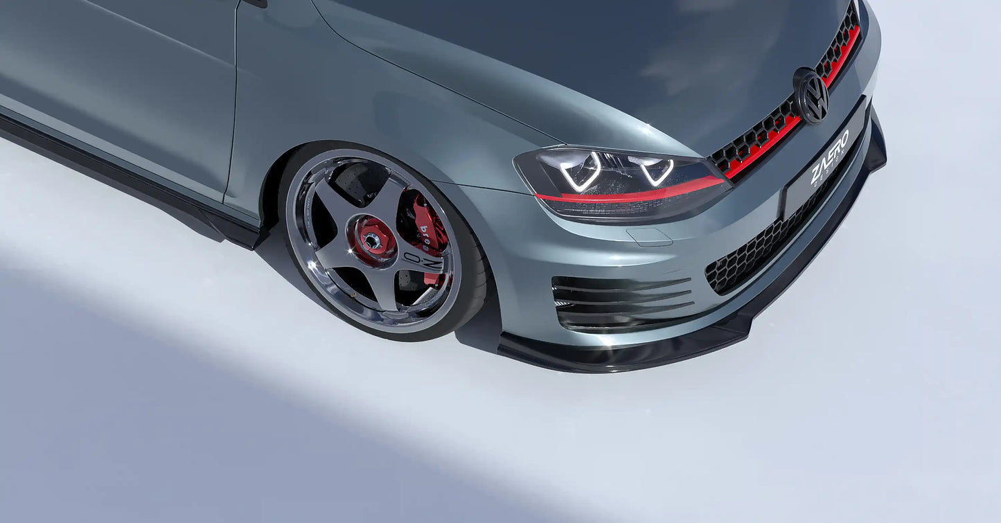 EVO-1 spoiler pod přední nárazník pro VW Golf 7 GTI | GTD (prefacelift)
