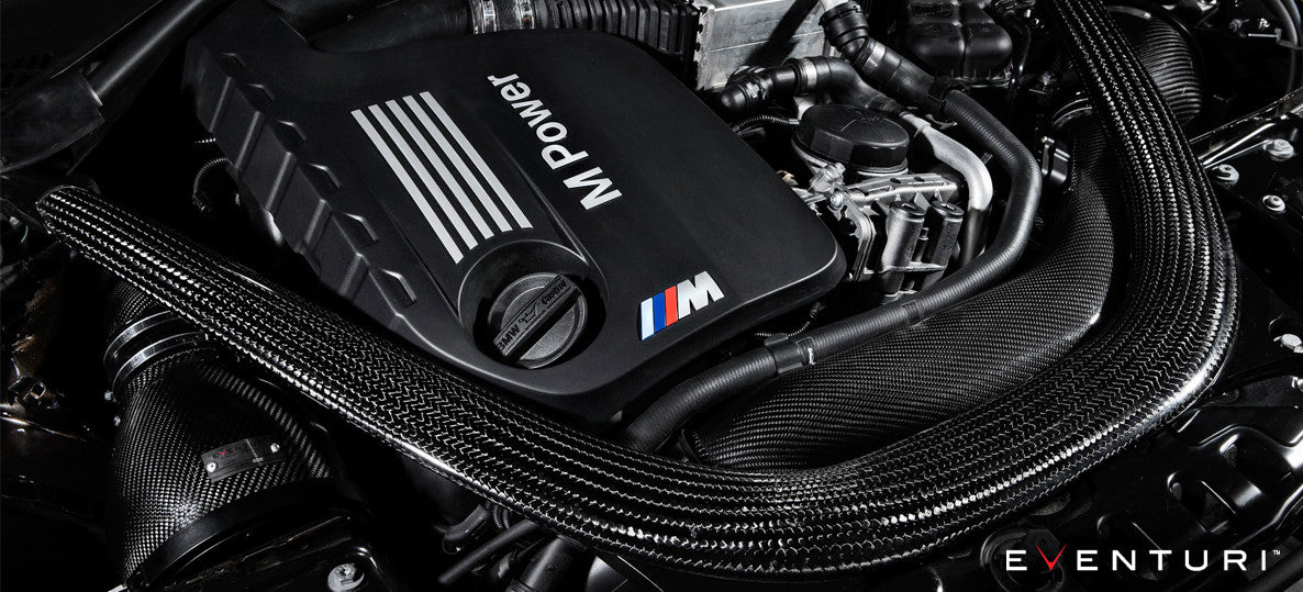 Eventuri Karbonové sportovní sání s hliníkovými přívody vzduchu pro BMW M3 M4 F80 F82 F83 3,0 Bi-Turbo R6 - EVE-F8XMV2-CF-INT