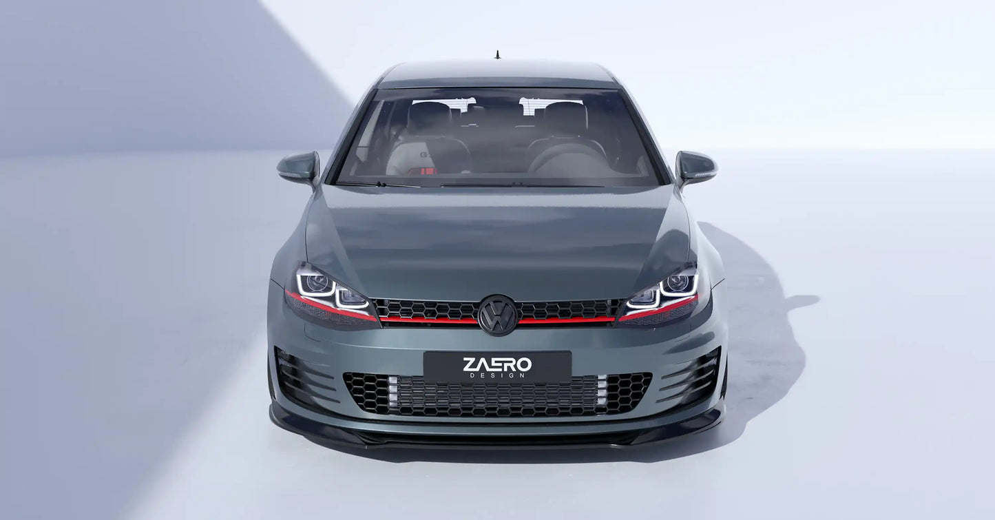 EVO-1 spoiler pod přední nárazník pro VW Golf 7 GTI | GTD (prefacelift)