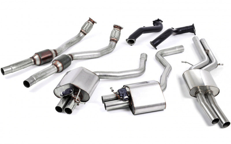 Turboback výfuk AUDI RS6 a RS7 C7 4.0 TFSI Milltek Sport - s katalyzátorem / bez rezonátoru - SSXAU595