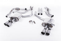 Klapkový catback výfuk AUDI S4 a S5 Sportback B9 3.0 TFSI V6 Milltek Sport