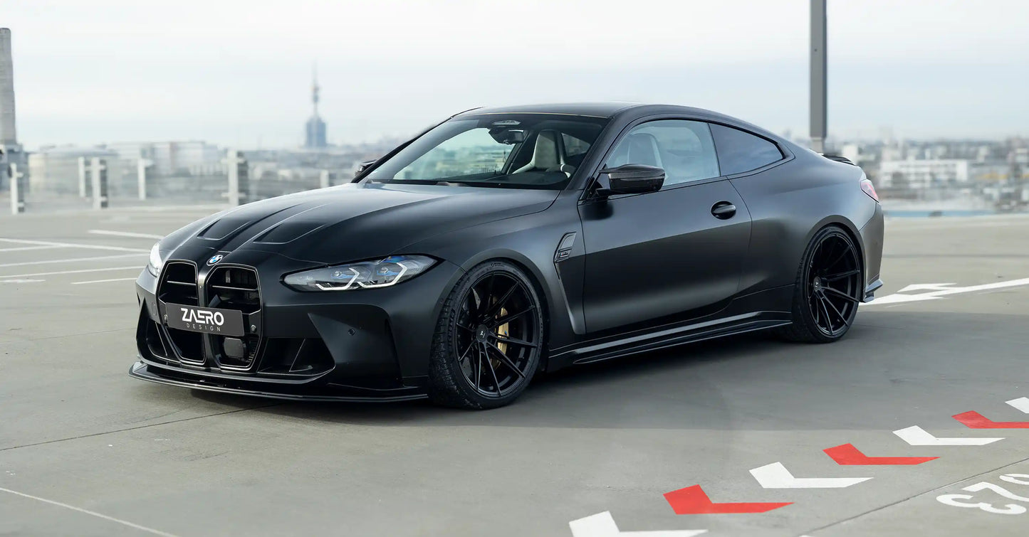 EVO-R přední splitter pro BMW M3 G80 | G81 a M4 G82 | G83 – nastavitelný a uchycený na karoserii