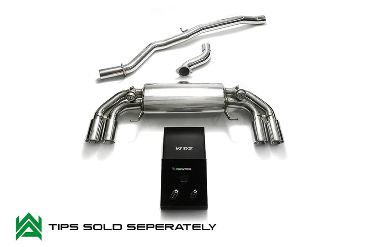 Armytrix nerezový výfukový systém s dálkovým ovládáním klapek Valvetronic pro Audi S1 8X 2.0 Turbo Hatchback/Sportback (2015-)