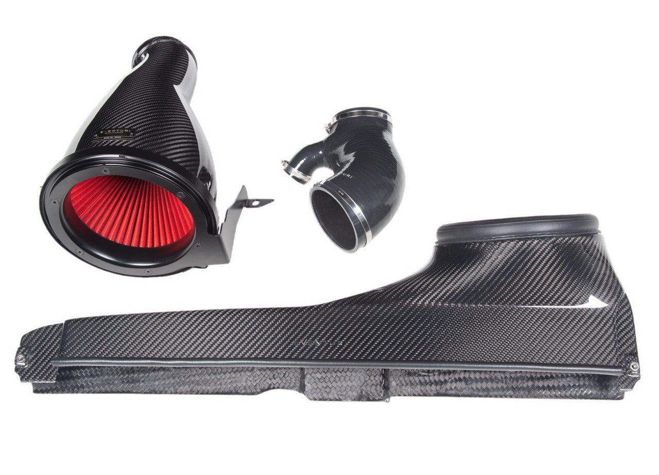 EVENTURI karbonové sání - pro vyšší výkon +13/20+ a +20/30 Nm (série / stage 1), 70% více vzduchu a návykový zvuk - VW Golf 8 Gti Clubsport / R