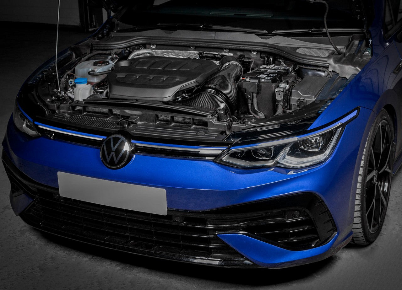 EVENTURI karbonové sání - pro vyšší výkon +13/20+ a +20/30 Nm (série / stage 1), 70% více vzduchu a návykový zvuk - VW Golf 8 Gti Clubsport / R