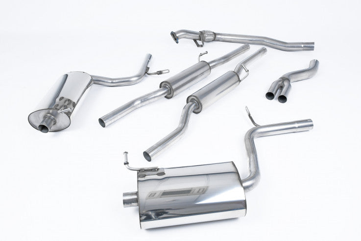 Catback výfuk AUDI A4 B6 quattro 1.8T (163 PS) Milltek Sport - s rezonátorem / leštěné koncovky 90mm JET SSXAU033