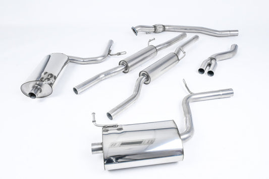 Catback výfuk AUDI A4 B6 quattro 1.8T (190 PS) Milltek Sport - s rezonátorem / leštěné koncovky 90mm JET SSXAU034