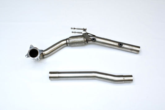 Turboback výfuk VW Golf 6 R 2.0 TSI Milltek Sport 70mm - bez katalyzátoru / bez rezonátoru s leštěnými koncovkami SSXAU284-SSXVW162