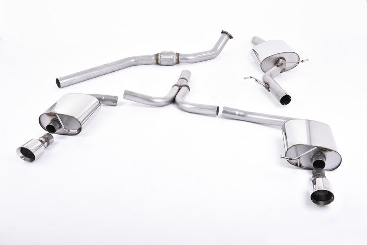 Catback výfuk AUDI A5 Coupé 2.0 TFSI (S-Tronic) Milltek Sport - s rezonátorem / leštěné koncovky Dual SSXAU302