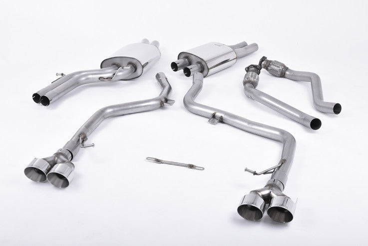 Milltek Sport Race Catback výfuk AUDI S4 a S5 Sportback B8.5 (facelift) 3.0 TFSI V6 - leštěné koncovky SSXAU376