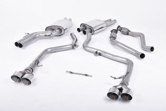 Milltek Sport Race Catback výfuk AUDI S4 a S5 Sportback B8.5 (facelift) 3.0 TFSI V6 - leštěné koncovky SSXAU376