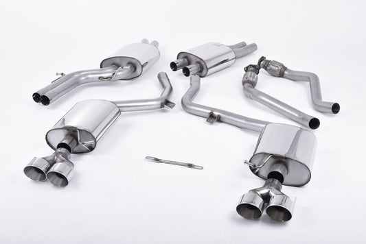 Milltek Sport Catback výfuk AUDI S5 3.0 TFSI B8.5 2012+ Coupe/Cabrio - leštěné kulaté koncovky SSXAU410