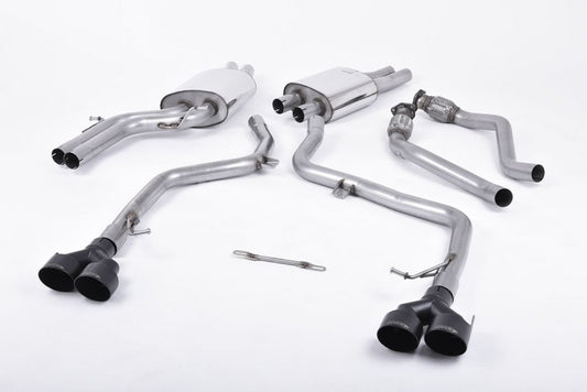 Milltek Sport RACE Catback výfuk AUDI S5 3.0 TFSI B8.5 2012+ Coupe/Cabrio - hlasitější / černé koncovky SSXAU411