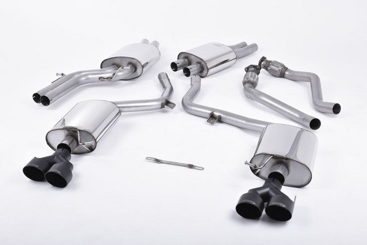 Milltek Sport Catback výfuk AUDI S5 3.0 TFSI B8.5 2012+ Coupe/Cabrio - černé koncovky SSXAU412